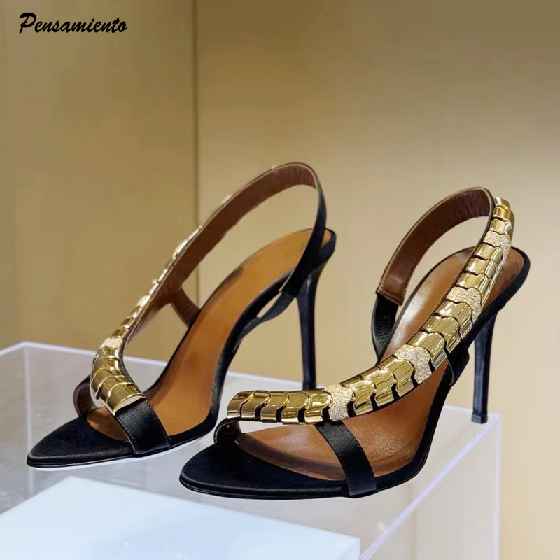 Summer Clothing Stores - Luxe strass-pailletten satijnen dames gladiatorsandalen mode