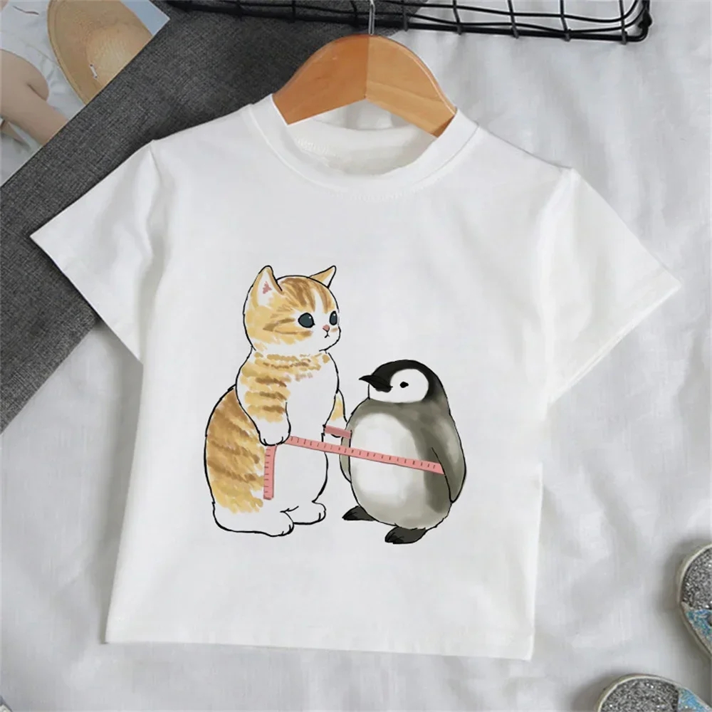 Summer Clothing Baby Girl - Kinderkleding Meisjes Cartoon Kat T-Shirt voor