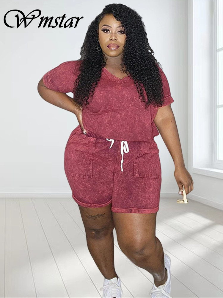 Summer Clothing Wholesale - Wmstar Plus Size Tweedelige Outfits Dameskleding