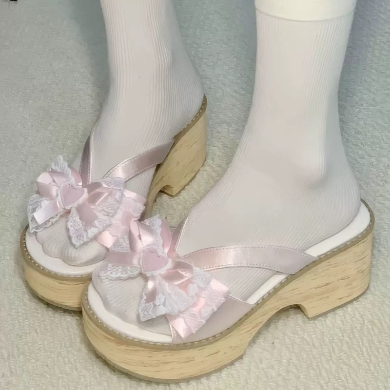 Summer Clothing Stores - Sweet Bow Wood Grain Dikke Bodem