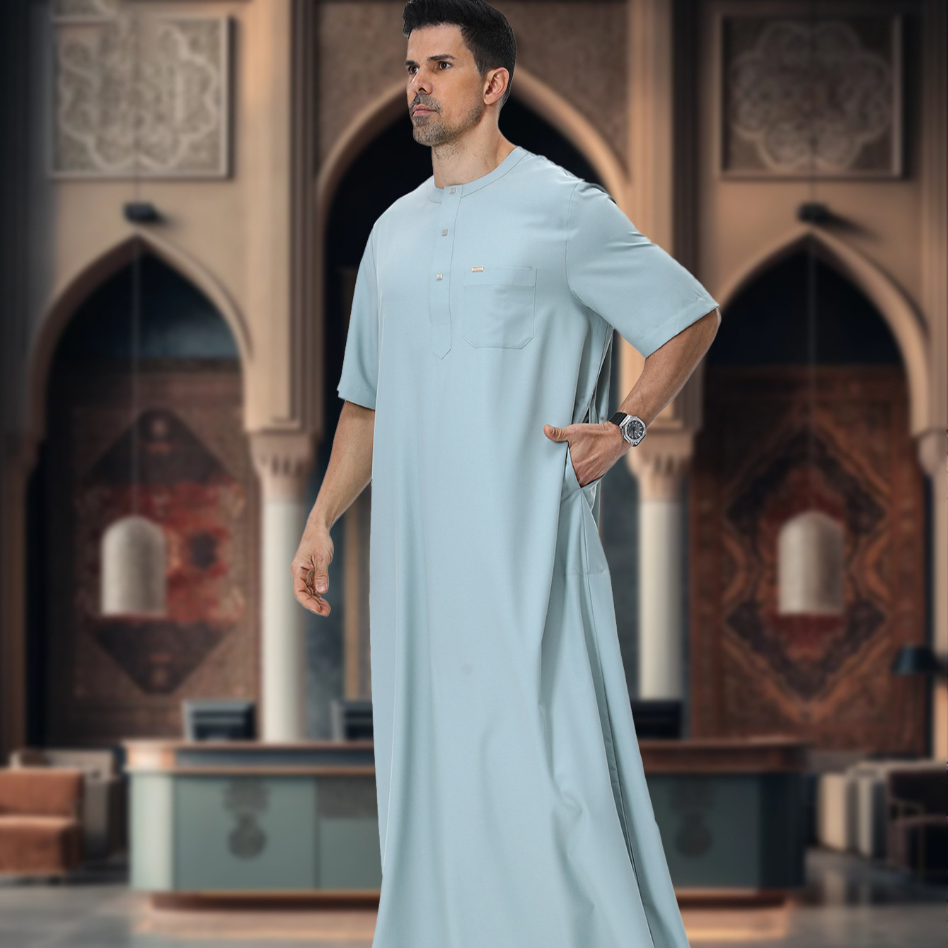 Moslim mannen Abaya Kaftan Pak - Summer Clothing Pakistan recensie en prijs